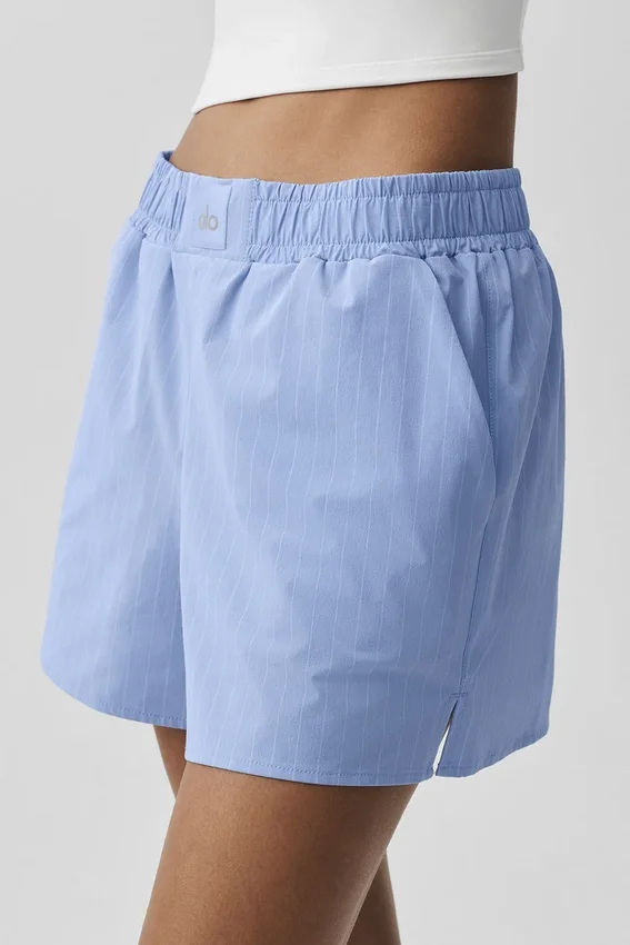 İnce Çizgili Daylight Boxer Şort - Açık Provence Mavisi/Beyaz