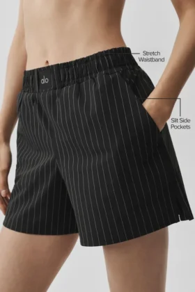 İnce Çizgili Daylight Boxer Şort – Siyah/Titanyum
