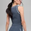Noktalı Kazak Highline Kısa Atlet - Bluestone/Beyaz