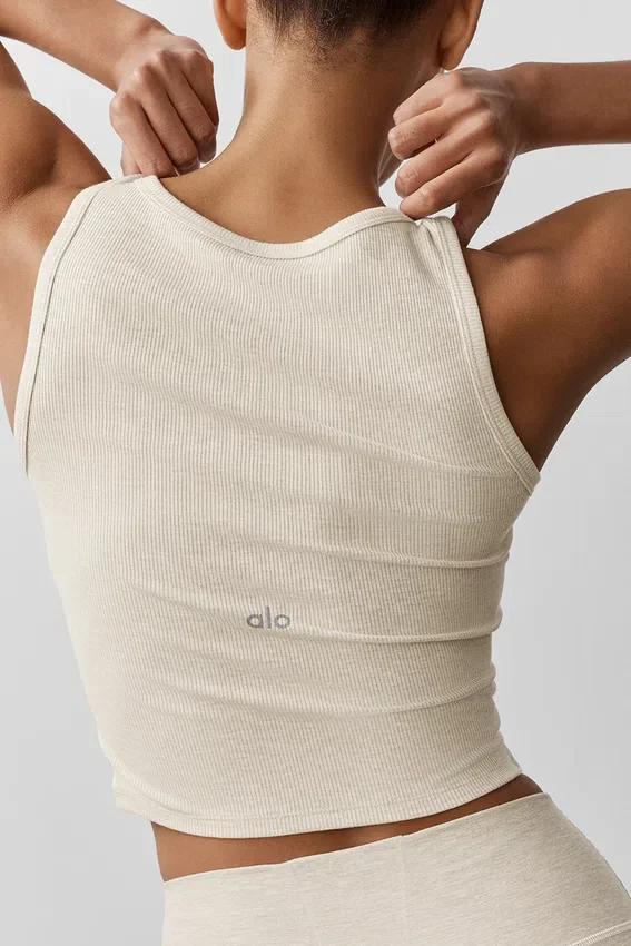 Noktalı Modal Henley Atlet - Yulaf Rengi Melanj