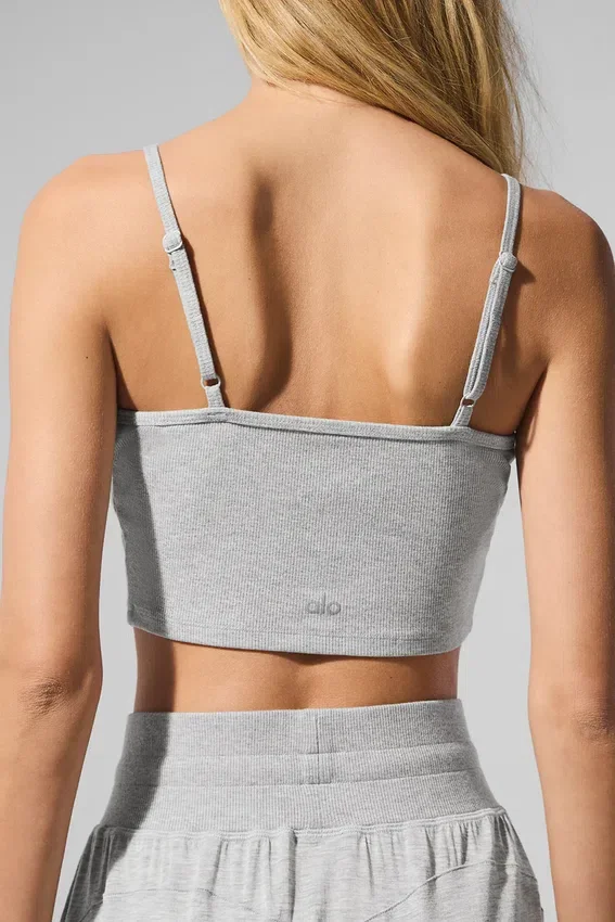 Noktalı Narin Lounge Tank - Atletik Melanj Gri