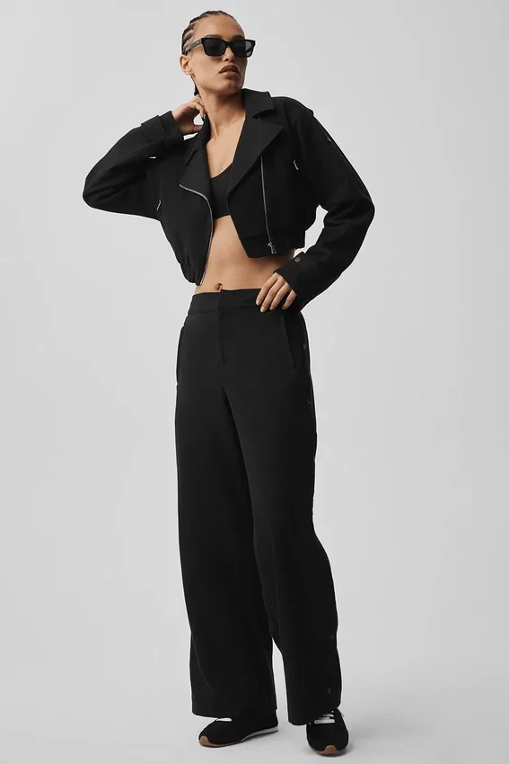 Orta Bel Cosmopolitan Çıtçıtlı Pantolon - Siyah