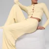Orta Bel Dreamlight Düz Pantolon - Mum Işığı Sarısı