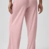Orta Bel Dreamlight Düz Pantolon - Vintage Pembe