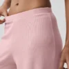 Orta Bel Dreamlight Düz Pantolon - Vintage Pembe