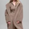 Oversized Sherpa Trençkot - Chai Latte