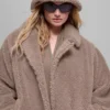Oversized Sherpa Trençkot - Chai Latte