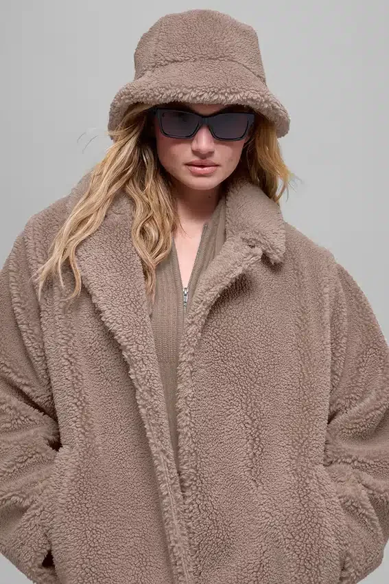 Oversized Sherpa Trençkot - Chai Latte