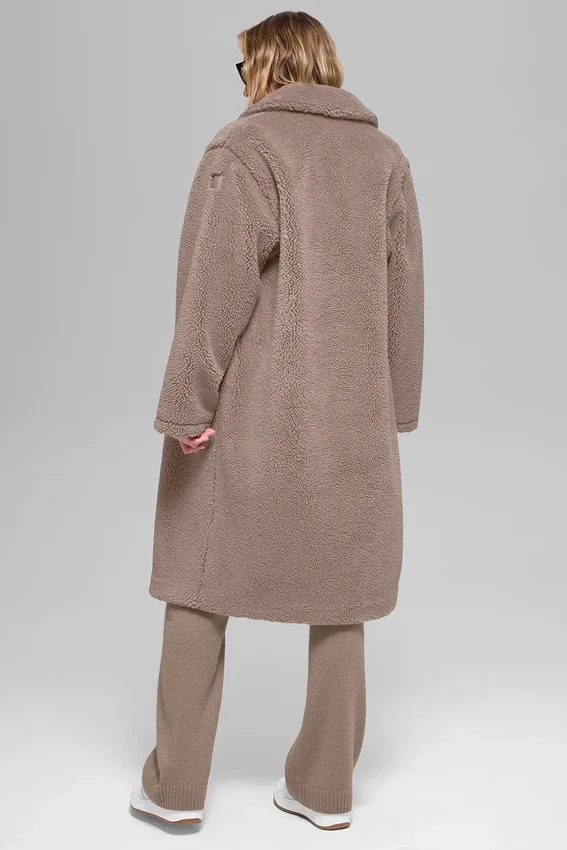 Oversized Sherpa Trençkot - Chai Latte