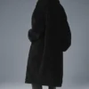 Oversized Sherpa Trençkot - Siyah