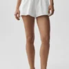 Pamuklu High-Waist Real Deal Şort - Beyaz