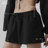 Pamuklu High-Waist Real Deal Şort - Siyah