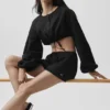 Pamuklu High-Waist Real Deal Şort - Siyah