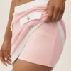 Pamuklu Kaşmir High-Waist Capri Dream Etek - Güneş Işığı Pembe/Beyaz