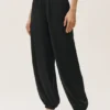 İpek Karışımlı High-Waist Radiance Pantolon - Siyah