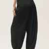 İpek Karışımlı High-Waist Radiance Pantolon - Siyah