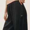 İpek Karışımlı High-Waist Radiance Pantolon - Siyah