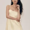İpek Karışımlı Radiance Elbise - Kum Beji