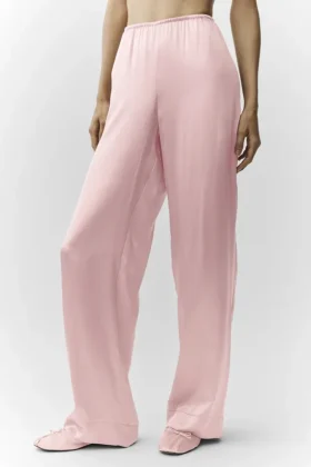 İpek Luminous Pantolon (Normal) – Pembe Şampanya