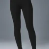 Pointelle Kazak Desenli High-Waist Be Mine Tayt - Siyah