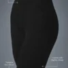 Pointelle Kazak Desenli High-Waist Be Mine Tayt - Siyah
