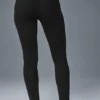 Pointelle Kazak Desenli High-Waist Be Mine Tayt - Siyah