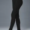 Pointelle Kazak Desenli High-Waist Be Mine Tayt - Siyah