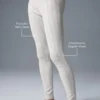 Pointelle Kazak High-Waist Be Mine Tayt - Açık Gri Melanj
