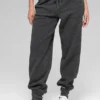 Polar Fleece High-Waist Retreat Jogger - Koyu Melanj Gri