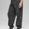 Polar Fleece High-Waist Retreat Jogger - Koyu Melanj Gri