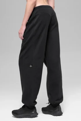 Polar Fleece High-Waist Retreat Jogger - Siyah