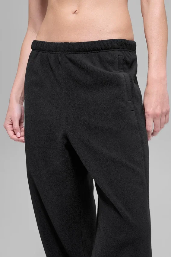 Polar Fleece High-Waist Retreat Jogger - Siyah