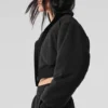 Polar Fleece Kısa Wintry Mix Ceket - Siyah
