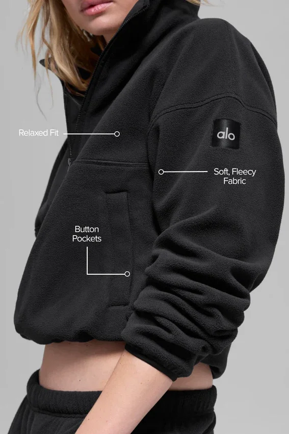 Polar Fleece Retreat Cover up - Siyah