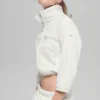 Polar Fleece Retreat Kısa Ceket - Beyaz Melanj Gri
