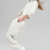 Polar Fleece Retreat Kısa Ceket - Beyaz Melanj Gri