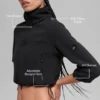 Polar Fleece Retreat Kısa Ceket - Siyah