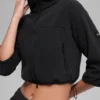 Polar Fleece Retreat Kısa Ceket - Siyah