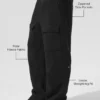Polar Fleece Ridge Kargo Pantolon - Siyah