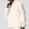 Polar Fleece Ridge Tam Fermuarlı Ceket - Fildişi