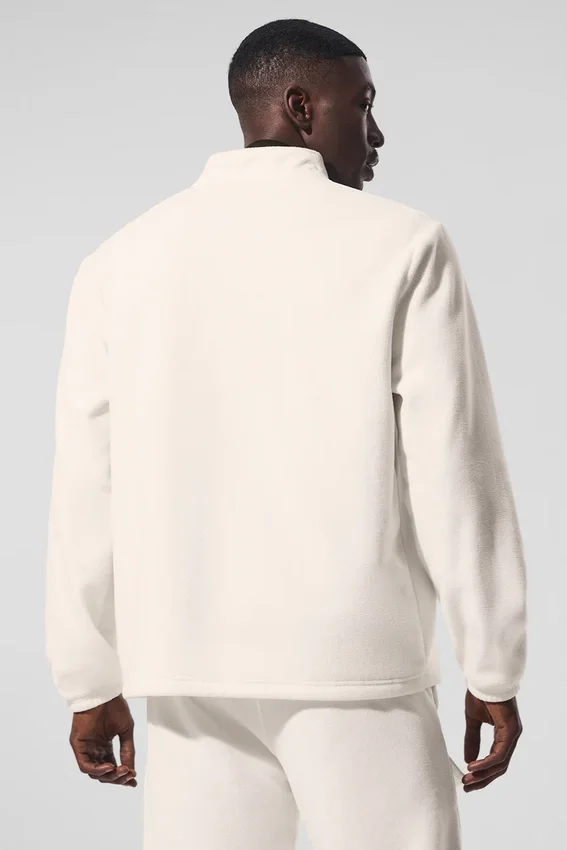 Polar Fleece Ridge Tam Fermuarlı Ceket - Fildişi