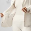 Polar Fleece Take Note Ceket - Fildişi