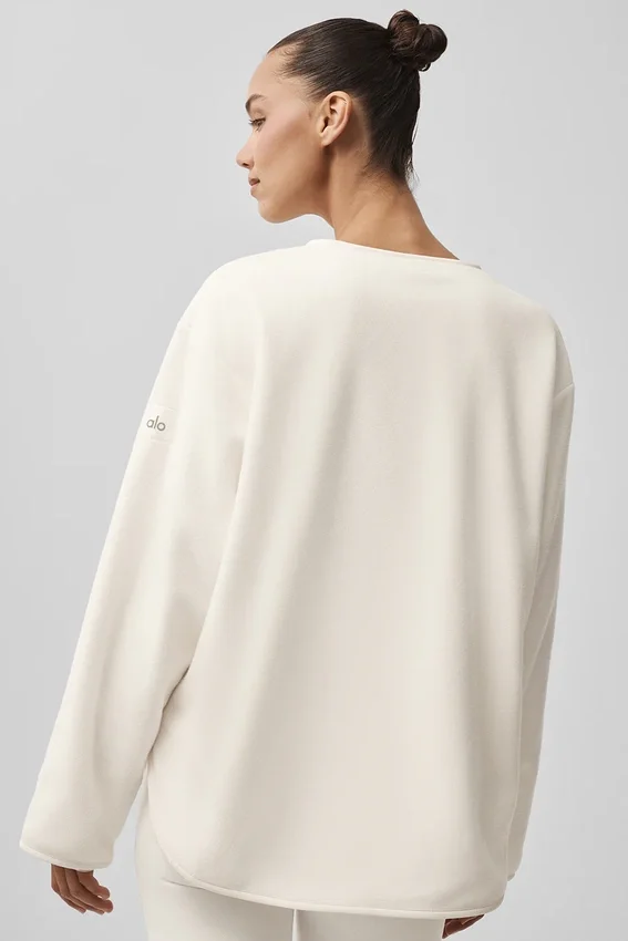 Polar Fleece Take Note Ceket - Fildişi