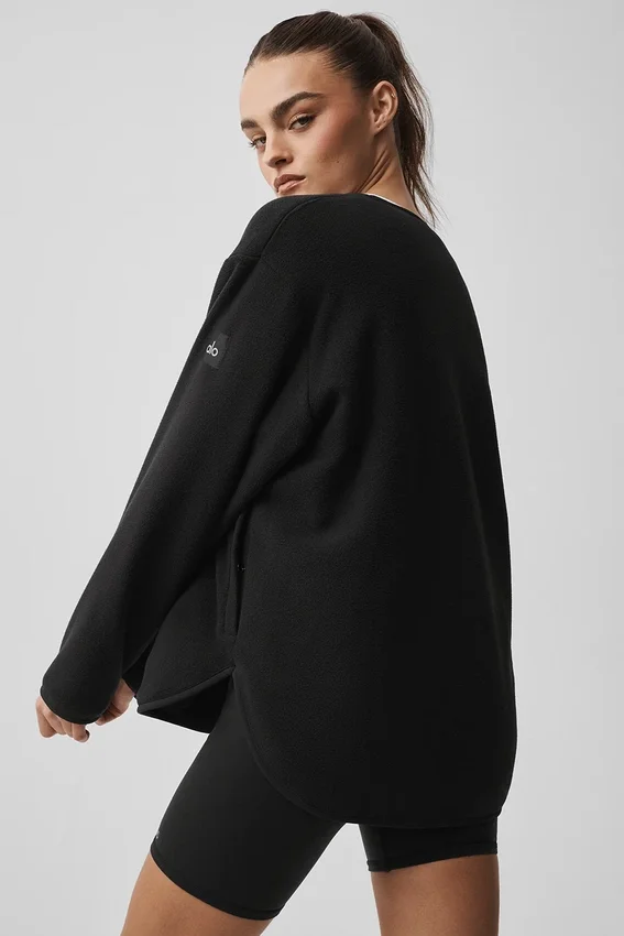 Polar Fleece Take Note Ceket - Siyah