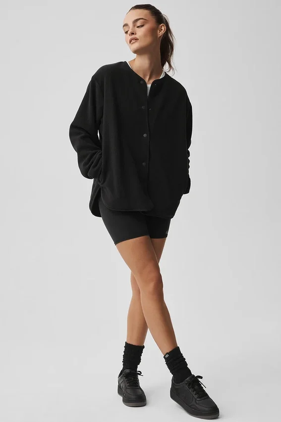 Polar Fleece Take Note Ceket - Siyah