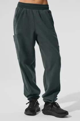 Polar Fleece Wintry Mix Pantolon - Kömür Yeşili