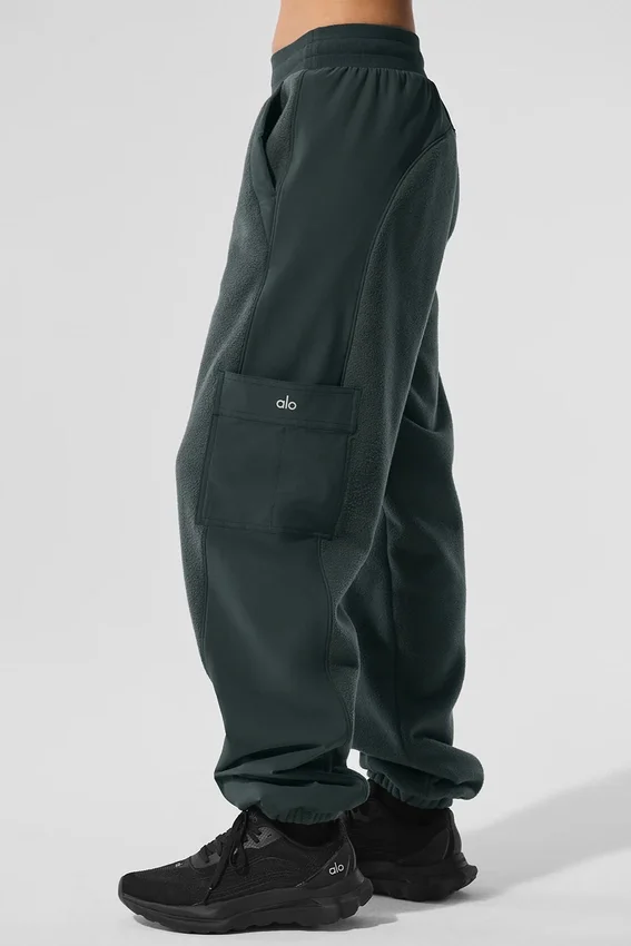Polar Fleece Wintry Mix Pantolon - Kömür Yeşili