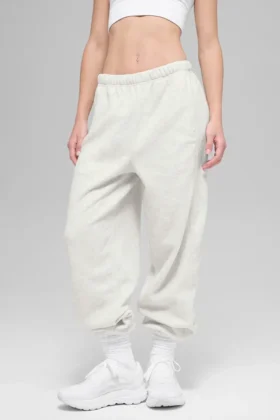 Polar High-Waist Retreat Jogger – Beyaz Melanj Gri