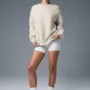 Renown Ağır Fransız Teri Bisiklet Yaka Kazak - Kemik Rengi