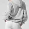 Renown Ağır French Terry Kapüşonlu Kapüşonlu Sweatshirt - Atletik Melanj Gri